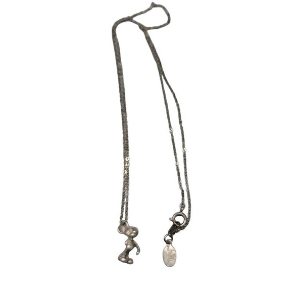 Sterling Silver Disney Vintage Pendant 925 Mickey Mouse 19" Silver Tone Chain - Picture 8 of 16